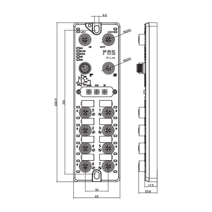 支持EtherCAT協(xié)議、8端口、IO-Link Master、Class B、006B51